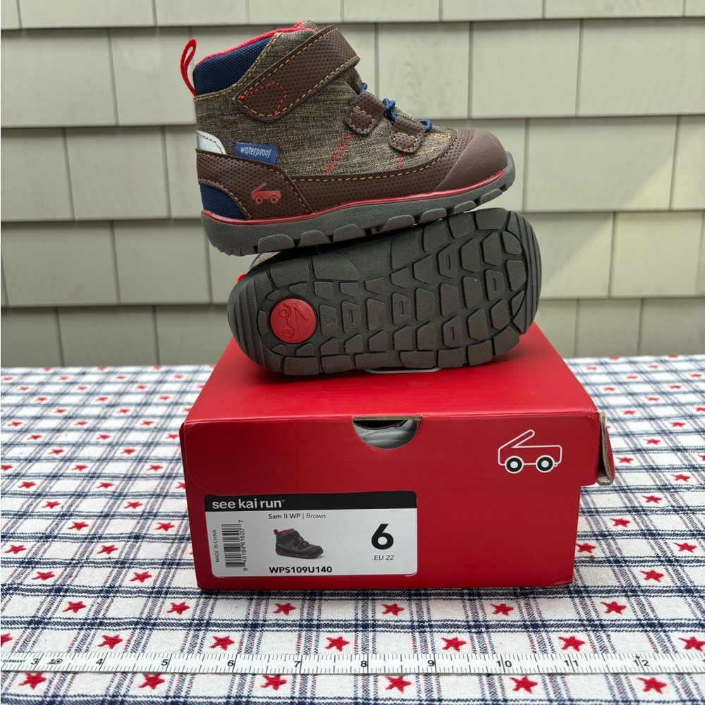 Like NEW with original box. See Kai Run Sam II waterproof boot! (Toddler size 6)